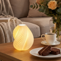 Porcelanowa lampa stołowa dekoracyjna 23 cm ILLUSION