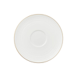 spodeczek pod filiżankę porcelanową ze złotą obwódką