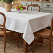 Obrus biały 140 x 260 cm żakardowy NINA 3