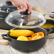 Garnek aluminiowy z przykrywką szklaną