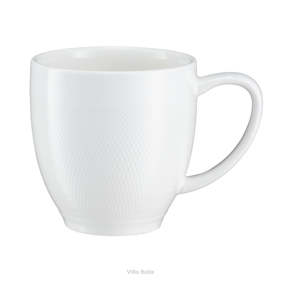 Elegancki kubek porcelanowy 300 ml w białym kolorze do kawy i herbaty