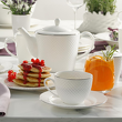 Dzbanek do herbaty porcelanowy 1,3 litra bez przykrywki BARI PLATIN 3