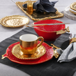 Talerzyk deserowy 21,5 cm porcelanowy GRENADE RED 5
