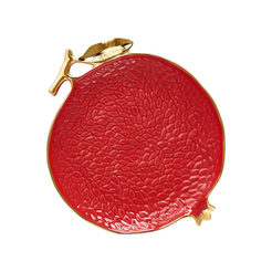 Talerzyk deserowy 21,5 cm porcelanowy GRENADE RED