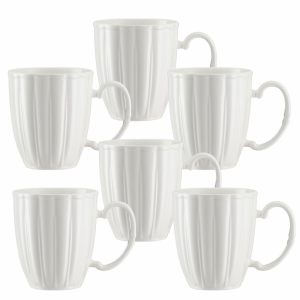 Zestaw kubków porcelanowych 300 ml 6 sztuk NESTOR biały