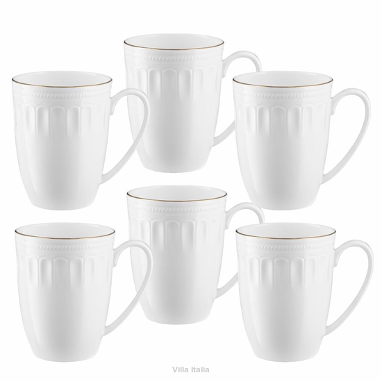 Kubeczki do kawy z delikatną linią złota