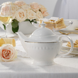 Serwis kawowy na 6 osób porcelanowy złota linia MESYNA GOLD 2