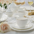 Serwis kawowy na 6 osób porcelanowy złota linia MESYNA GOLD 8