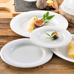 Serwis obiadowo kawowy porcelanowy na 6 osób PLUS WHITE
