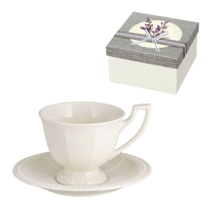 Filiżanka do herbaty VENICE WHITE w pudełku prezentowym