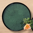 Talerz do ciasta zielony szklany 28 cm MARISA 2