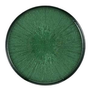 Talerz do ciasta szklany zielony 28 cm MARISA