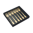 Komplet widelczyków do ciasta 6 sztuk SLIM GOLD 4