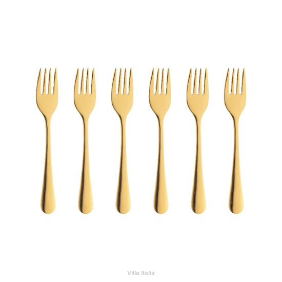 Komplet widelczyków do ciasta 6 sztuk SLIM GOLD