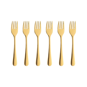 Komplet widelczyków do ciasta 6 sztuk SLIM GOLD