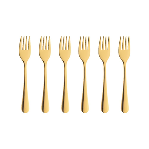 Komplet widelczyków do ciasta 6 sztuk SLIM GOLD