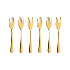 Komplet widelczyków do ciasta 6 sztuk SLIM GOLD