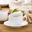 Filiżanka do kawy herbaty 230 ml porcelanowa ze spodkiem PLUS WHITE 3