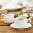 Filiżanka do kawy herbaty 230 ml porcelanowa ze spodkiem PLUS WHITE 5