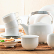 Filiżanka do kawy herbaty 230 ml porcelanowa ze spodkiem PLUS WHITE 6