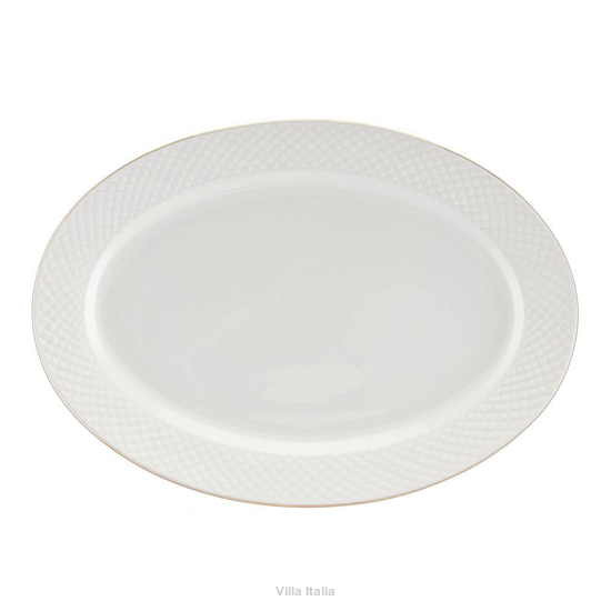 Półmisek do mięs i wędlin z porcelany kostnej