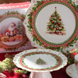 Patera na ciasto porcelanowa z choinką
