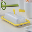 Maselnica porcelanowa 21 x 11 cm z silikonem zółtym SUNNY 1