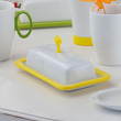 Maselnica porcelanowa 21 x 11 cm z silikonem zółtym SUNNY 2