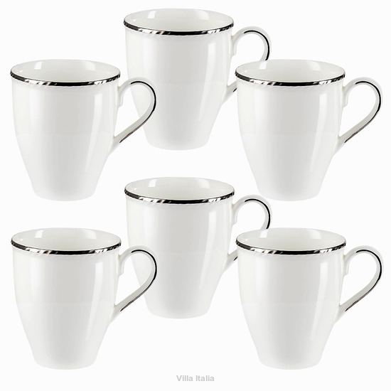 eleganckie kubki z porcelany kostnej z platyną
