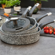 Patelnia granitowa 26 cm wysoka z pokrywką ANDREA 9