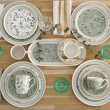 Serwis obiadowy porcelanowy na 6 osób NORIKO GREEN 18