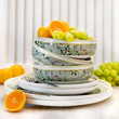 Serwis obiadowy porcelanowy na 6 osób NORIKO GREEN 2
