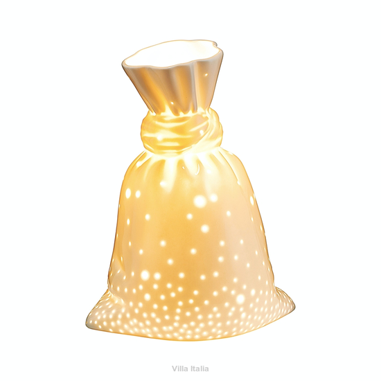 Lampa dekoracyjna porcelanowa 23 cm z ażurowym wzorem PIADA