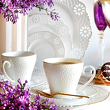 Filiżanka do kawy porcelanowa 170 ml ze spodkiem LORETTA w pudełku prezentowym ROMANTIC 4