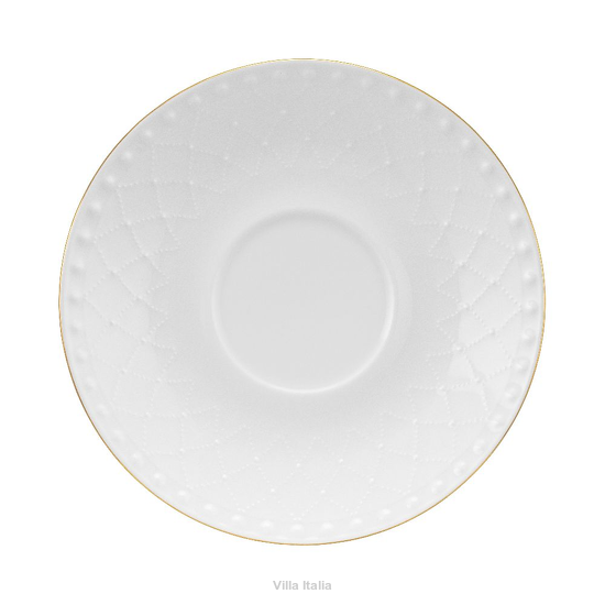 Spodek pod filiżankę porcelanowy ROMA GOLD