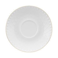 Spodek pod filiżankę porcelanowy ROMA GOLD