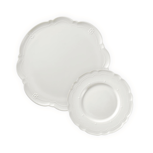 Zestaw do ciasta porcelanowy na 6 osób TIFFANY