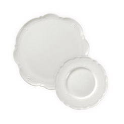 Zestaw do ciasta porcelanowy na 6 osób TIFFANY