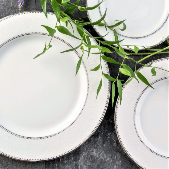 Serwis obiadowy porcelanowy na 12 osób AZALIA 