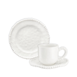 Zestaw kawowy porcelanowy na 6 osób MESTIERE WHITE 1