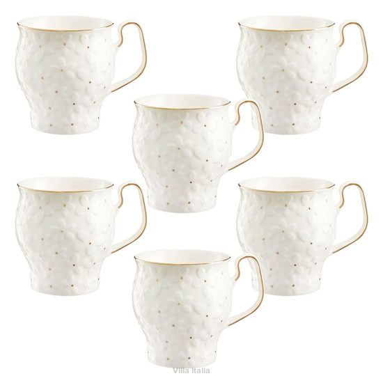 elegancki komplet kubków 6 sztuk