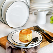 Stylowy komplet naczyń porcelanowych na 6 osób na stół