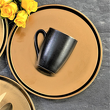 ceramiczny komplet talerzy z matowego złota na prezent