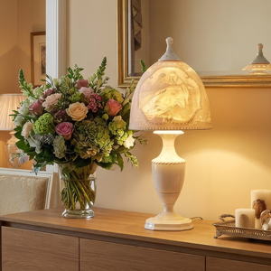 Porcelanowa lampa stołowa 55 cm POETICA