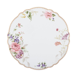 elegancka patera do ciasta na nóżce w kwiatki - z góry