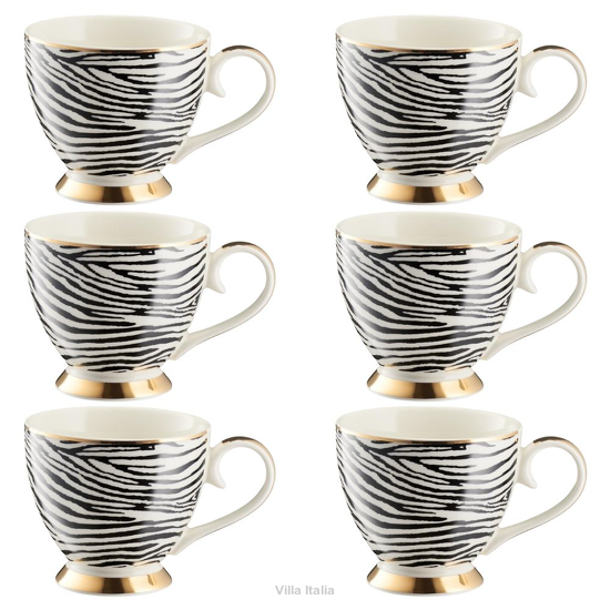 Zestaw kubków porcelanowych 450 ml 6 sztuk AFRICA
