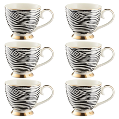 Zestaw kubków porcelanowych 450 ml 6 sztuk AFRICA