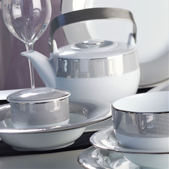 Serwis do herbaty porcelanowy na 12 osób VALENTINO