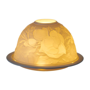 Lampion porcelanowy na tealight 8 cm KWIATY
