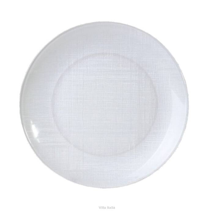 Półmisek szklany Talerz do ciasta 28 cm biały PAOLA WHITE